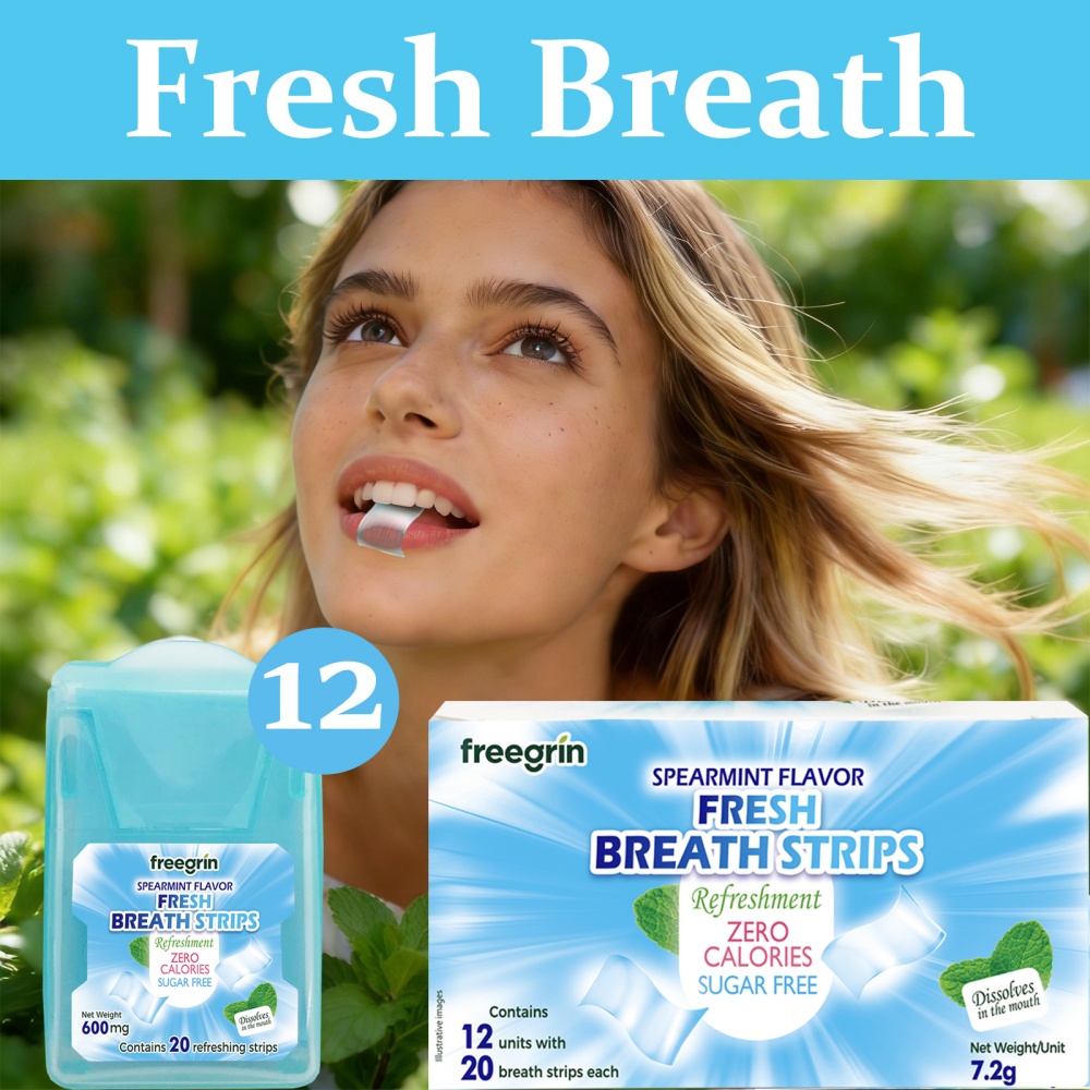 Teeth Whitening Street - Полоски для свежего дыхания FREEGRIN со
