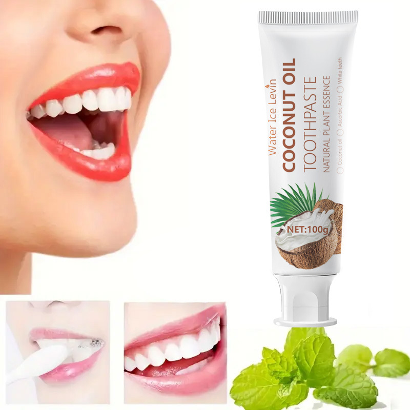 Teeth Whitening With Coconut Oil - 100 г отбеливающая зубная паста с