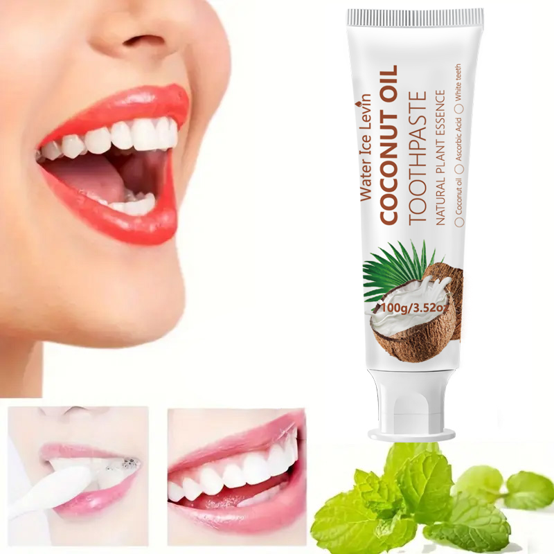 Teeth Whitening With Coconut Oil - Зубная паста с кокосовым маслом 100г,