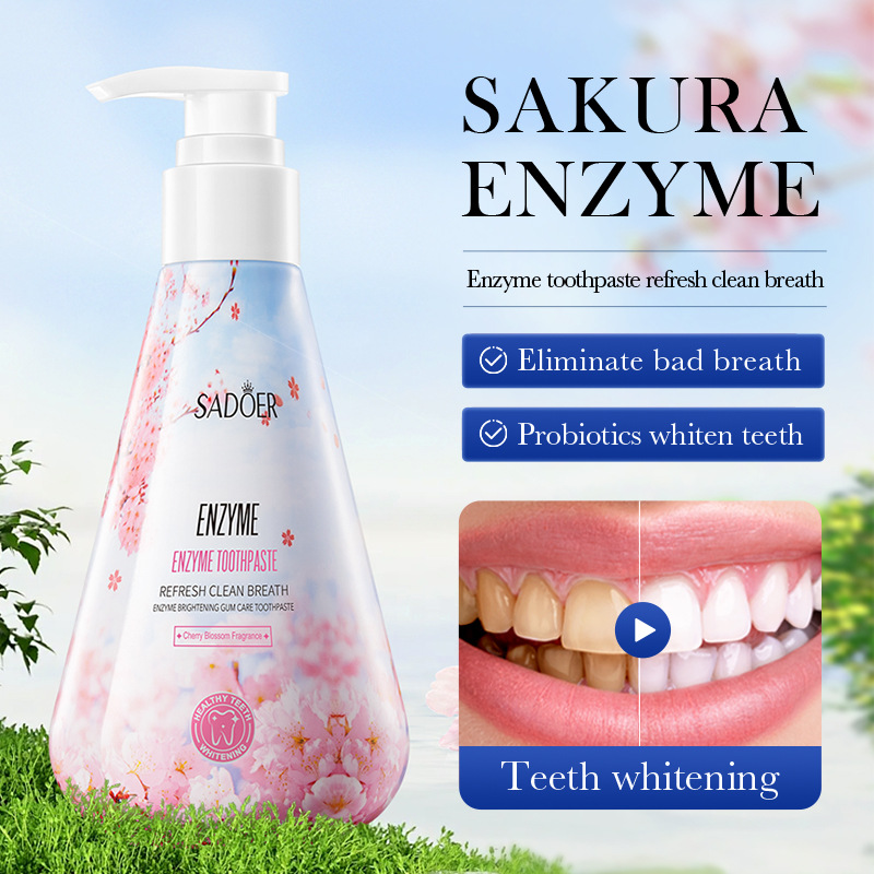 Зубная паста SADOER с пищевой  – обзор и цена Teeth Whitening Enzymes