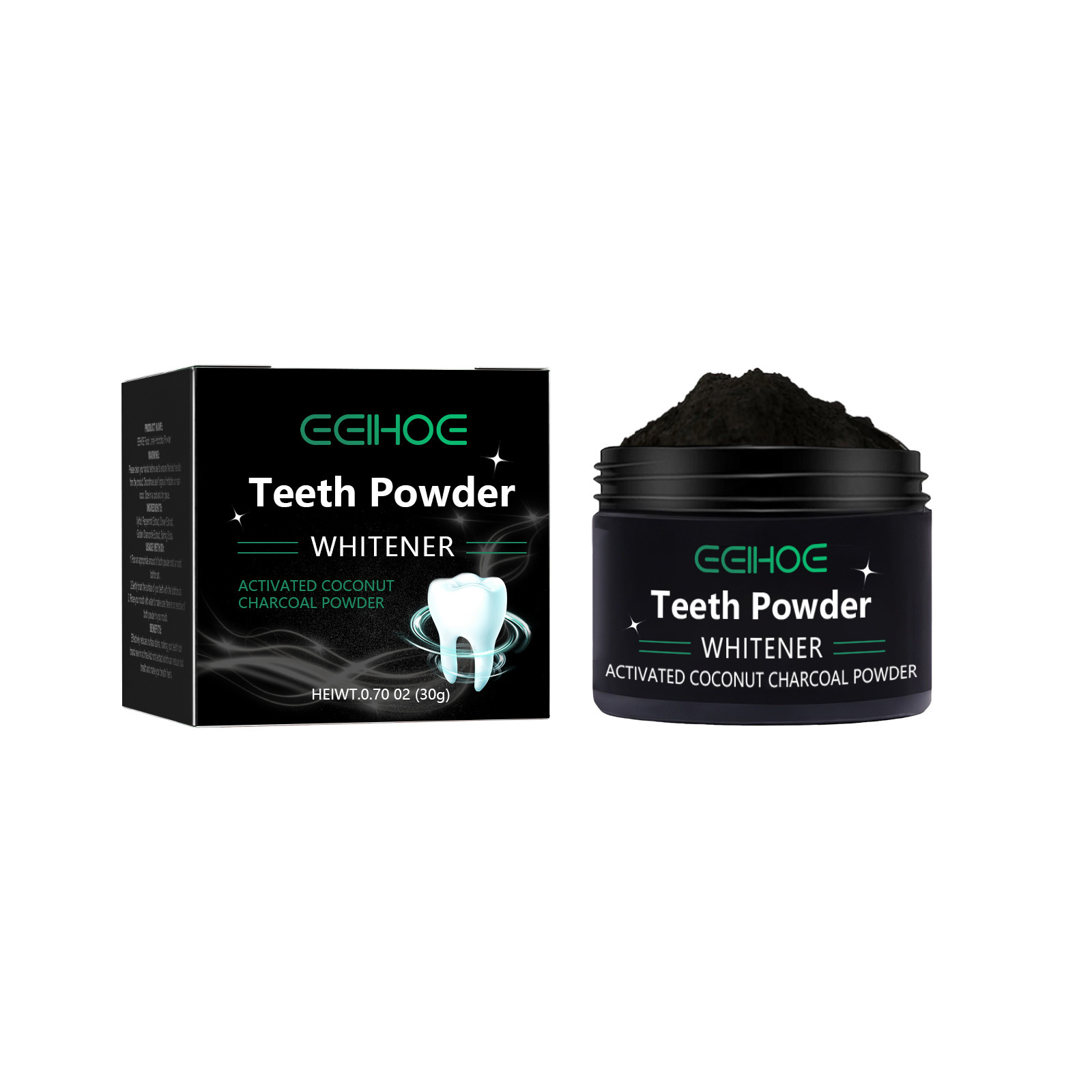 Угольный порошок EELHOE для от – обзор и цена Teeth Whitening Charcoal Powder