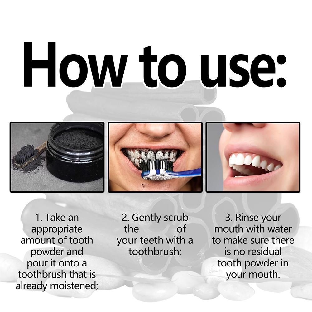 Порошок для отбеливания зубов, – обзор и цена Teeth Whitening Charcoal Powder