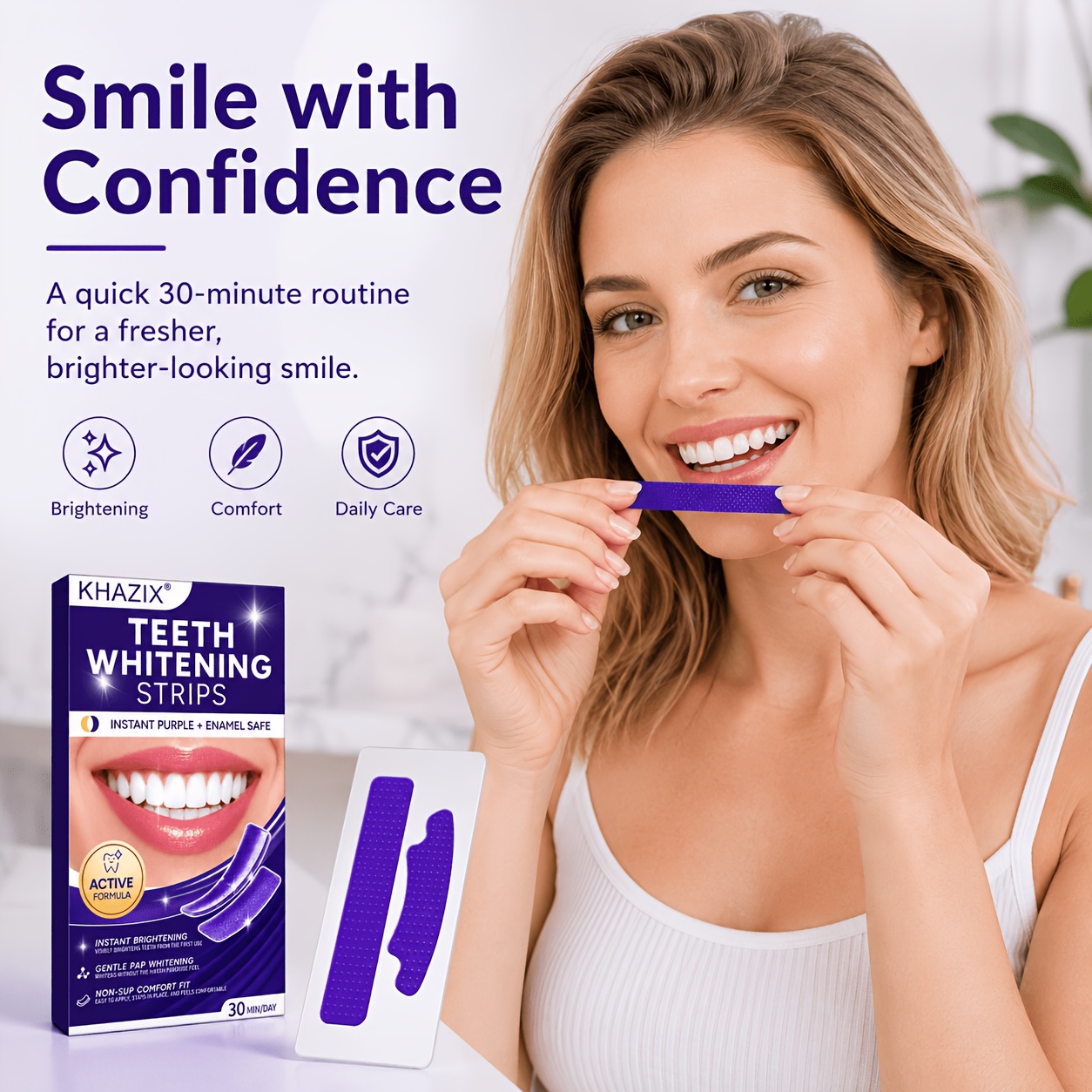 5/10 пар фиолетовых полосок дл – обзор и цена Teeth Whitening Street