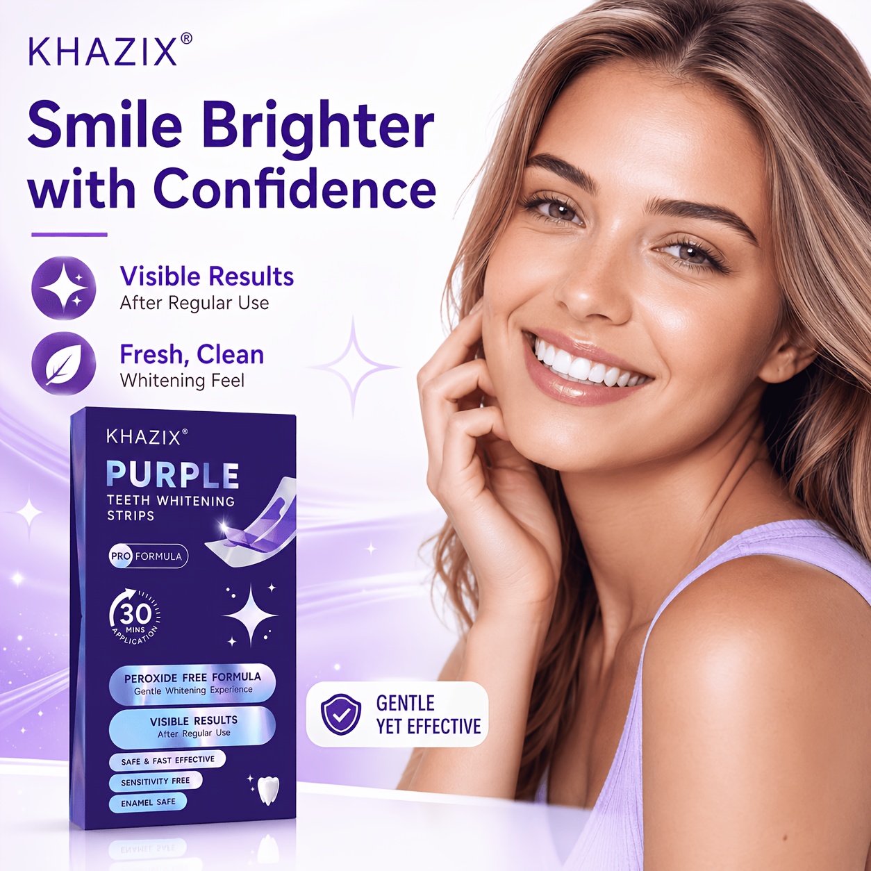 1/10 пар фиолетовых полосок дл – обзор и цена Teeth Whitening Street