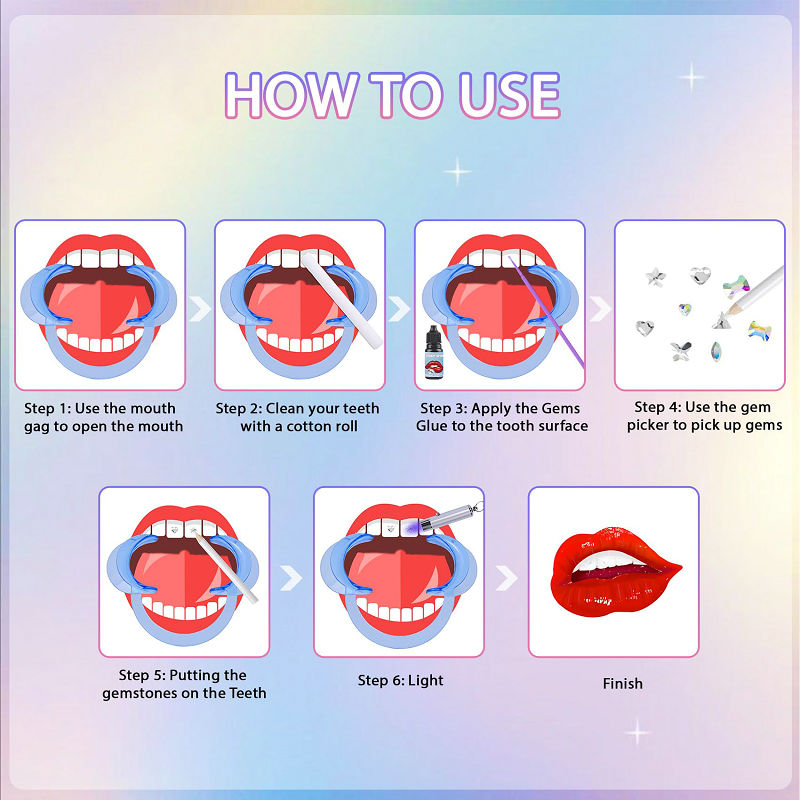 Стоматологические украшения, н – обзор и цена Tooth Gem Kit