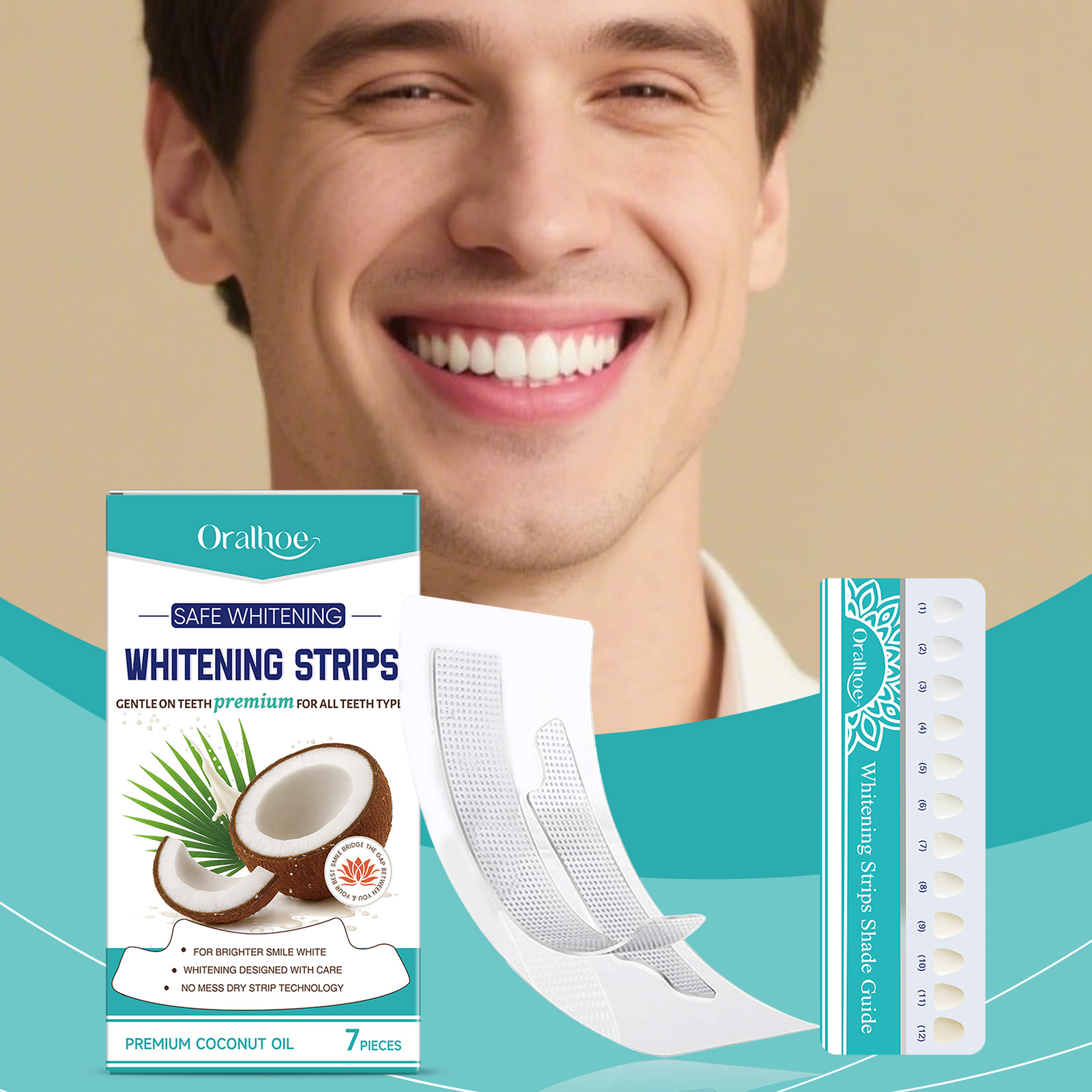Полоски для отбеливания зубов  – обзор и цена Teeth Whitening With Coconut Oil