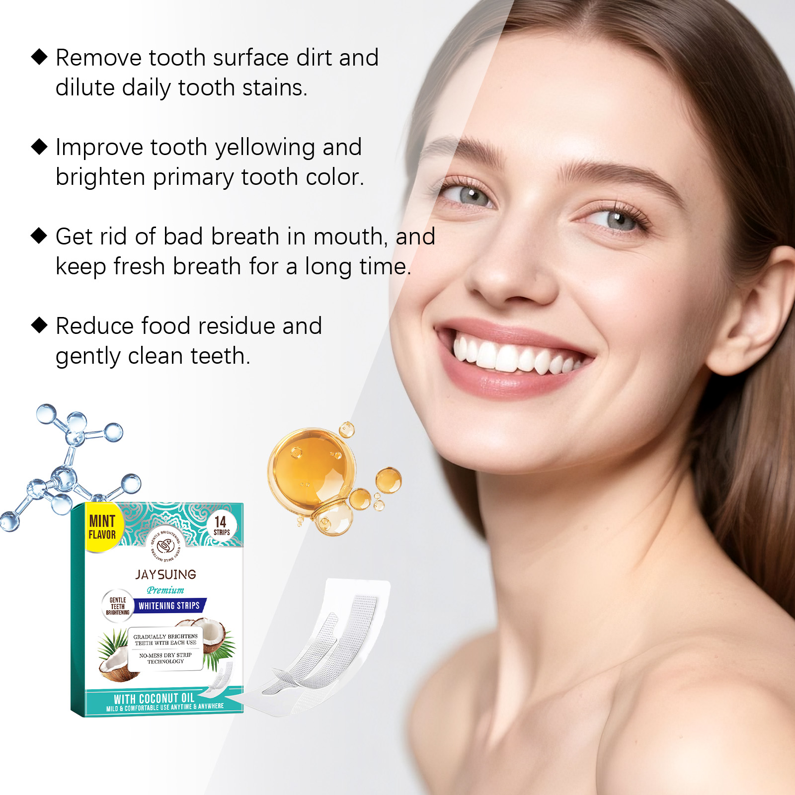 Отбеливающие полоски для зубов – обзор и цена Teeth Whitening With Coconut Oil