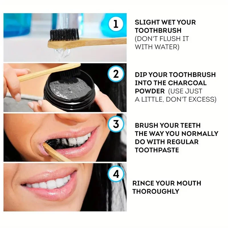 Отбеливающий порошок для освет – обзор и цена Teeth Whitening Charcoal Powder