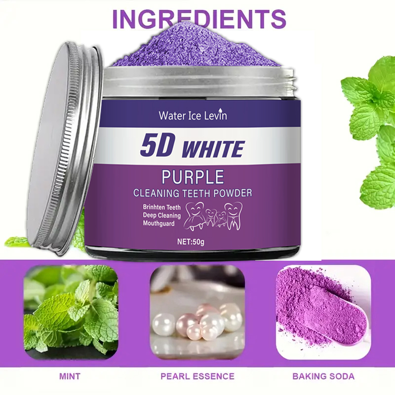 Фиолетовый порошок для отбелив – обзор и цена Teeth Whitening Charcoal Powder