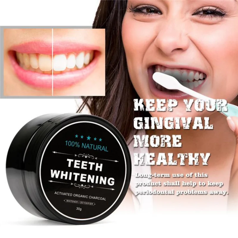 Пищевой порошок для зубов, дре – обзор и цена Teeth Whitening Charcoal Powder