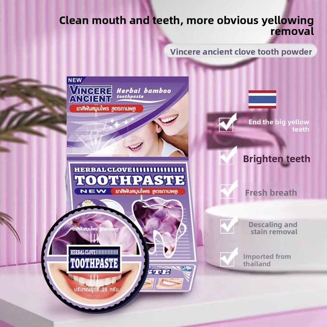 Натуральный тайский зубной пор – обзор и цена Teeth Whitening Charcoal Powder